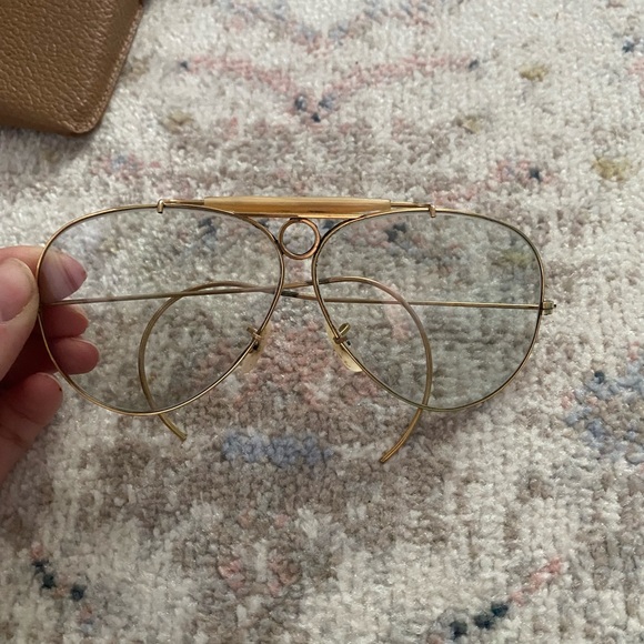 Ray-Ban Gold Frame Aviator Glasses Vintage Bausch & Lomb - Picture 1 of 6